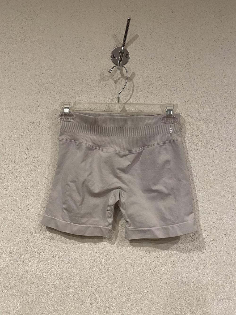 DFYNE Shorts Womens Medium Gray Biker High Rise Knit Elastic Waist Gym Workout